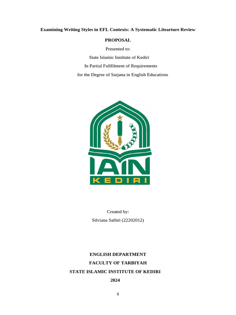 EFL Writing Styles: A Systematic Review | PDF | English As A Second Or ...