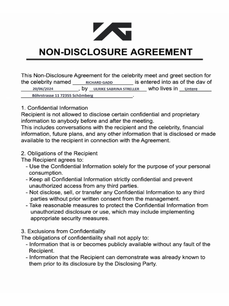 Non Disclosure Agreement (NDA) | PDF