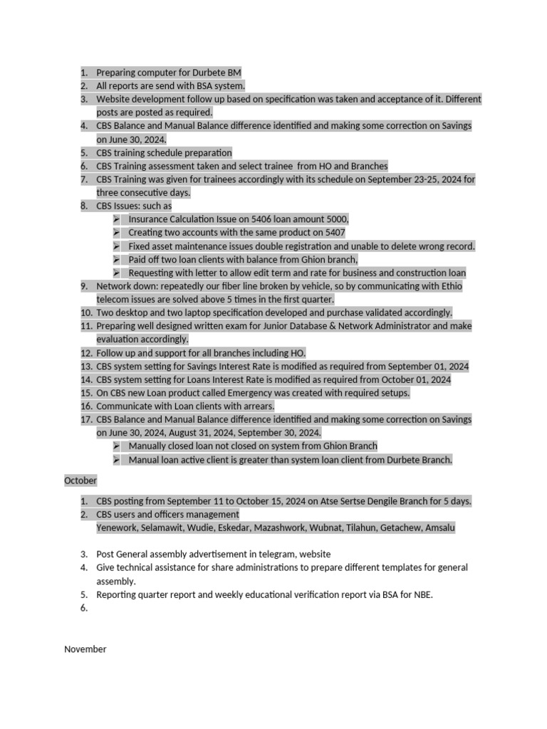 CBS System Management and Training Updates | PDF | Computing