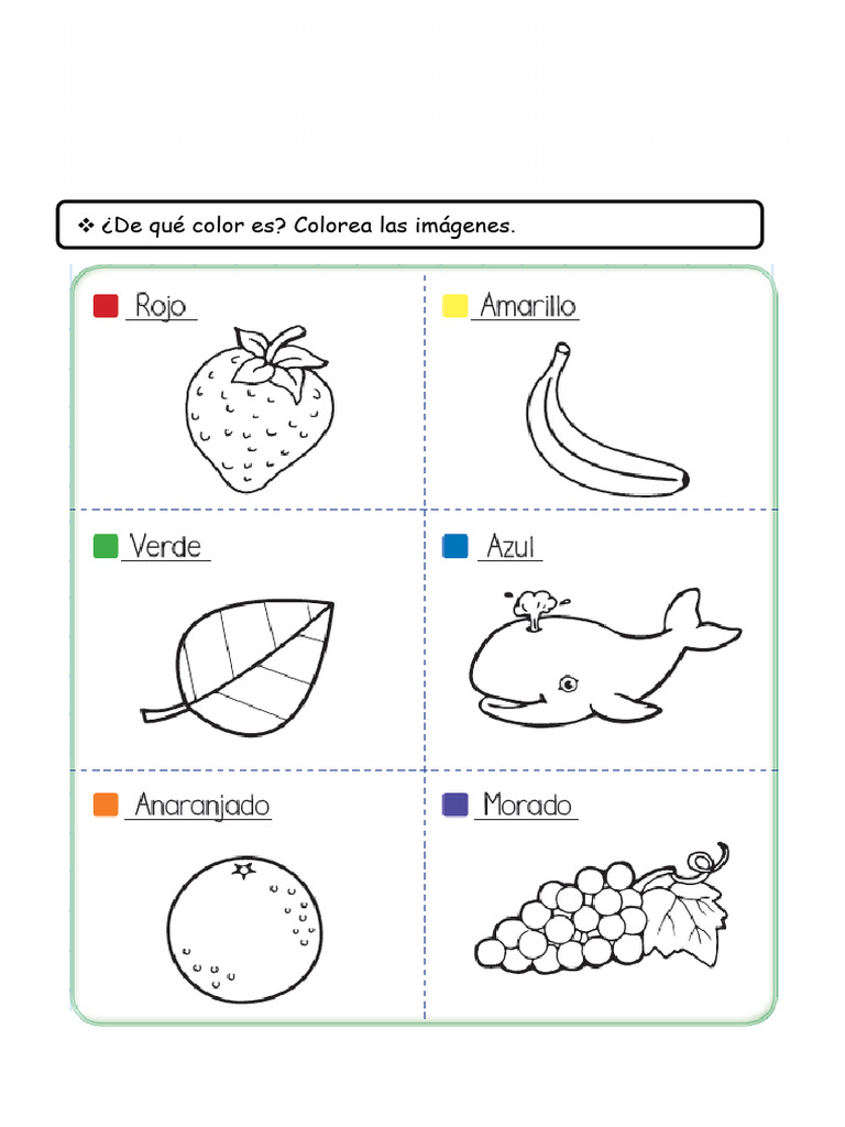 Actividades Con Los Colores para Ninos de 5 Anos | PDF