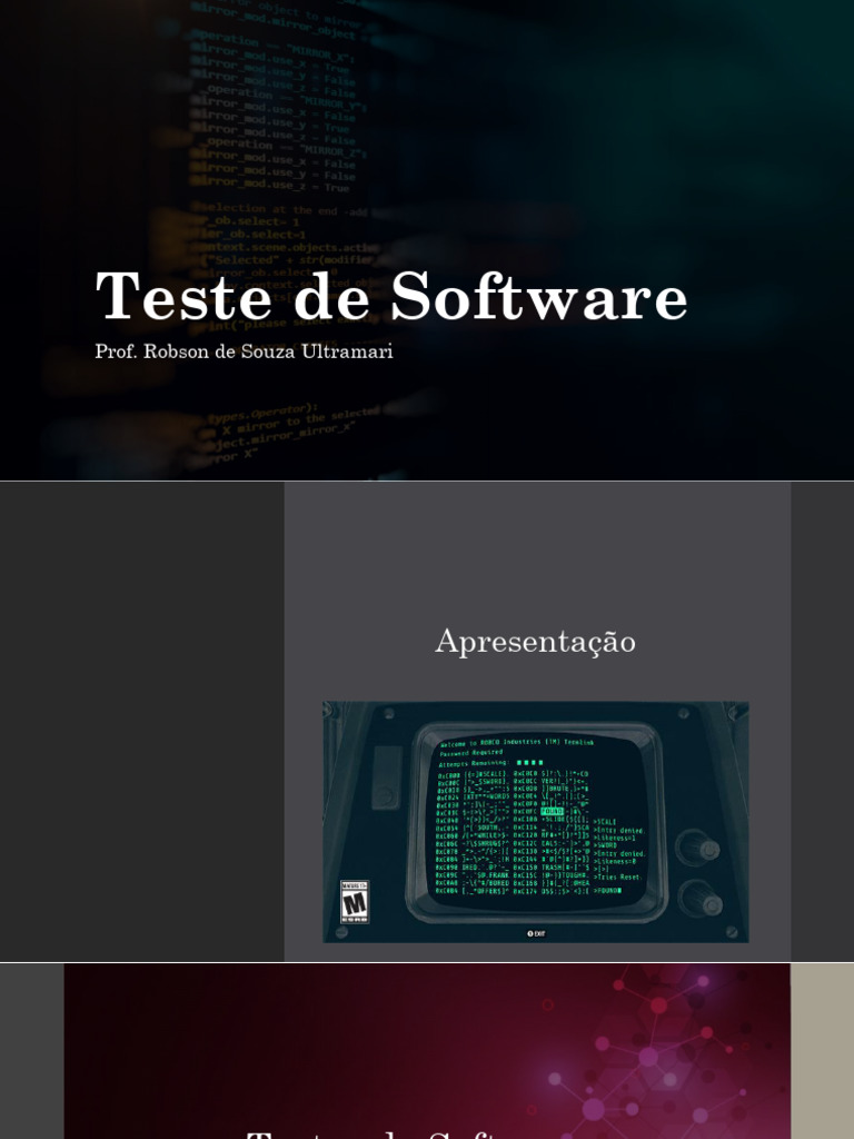 Fundamentos e Tipos de Teste de Software | PDF | Testes de software ...