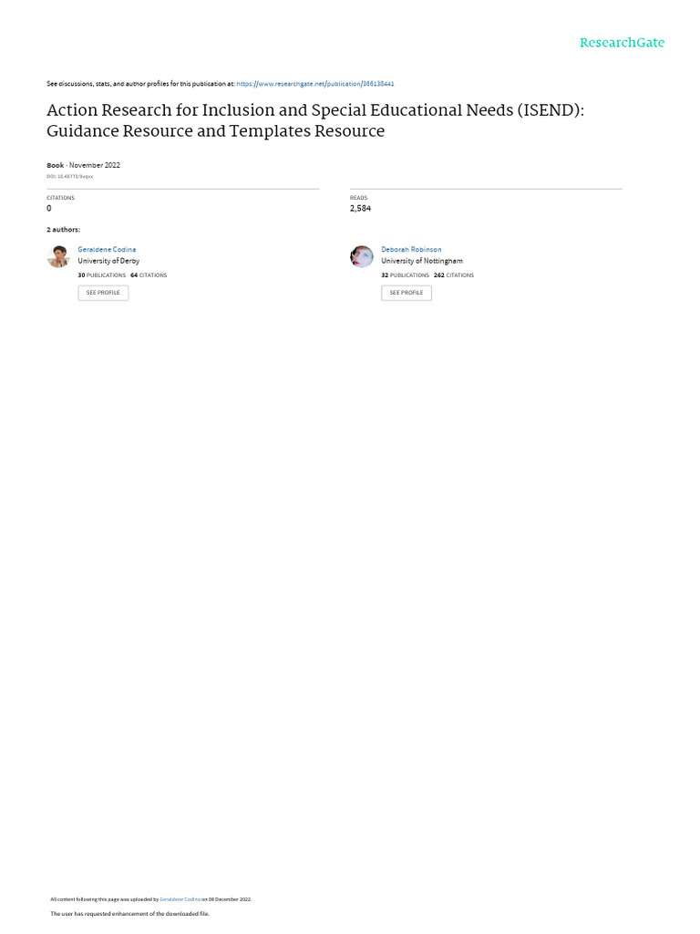 ISEND Action Research Guidance Resource | PDF | Interview | Open Access