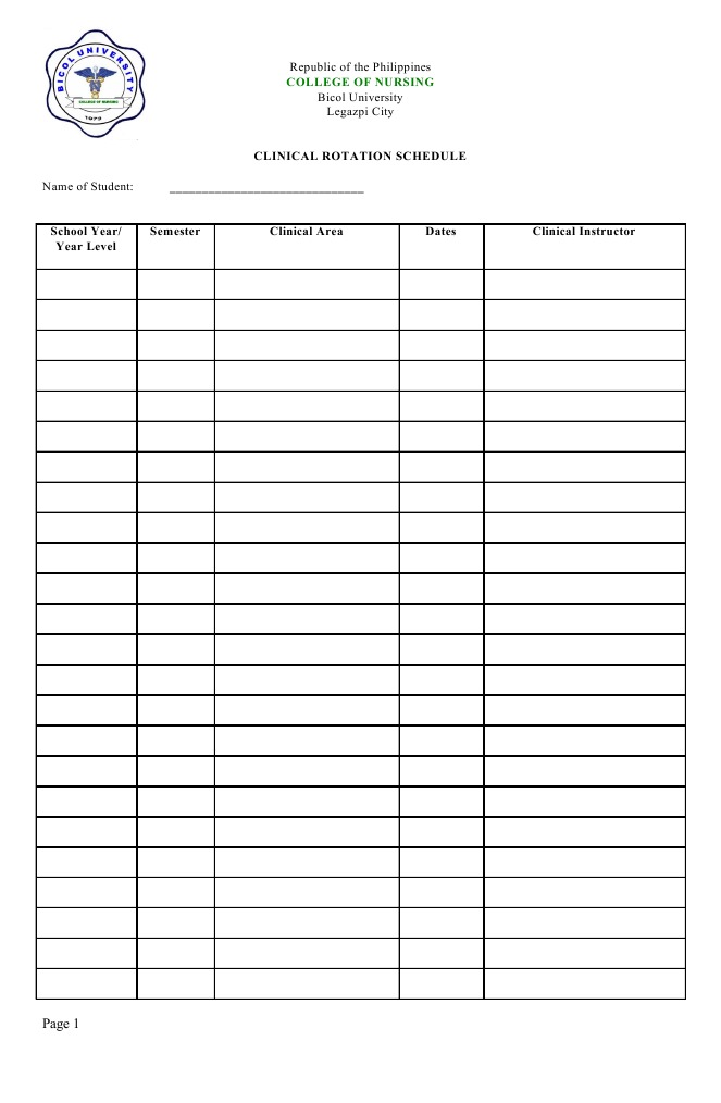 Individual Rotation Plan | PDF