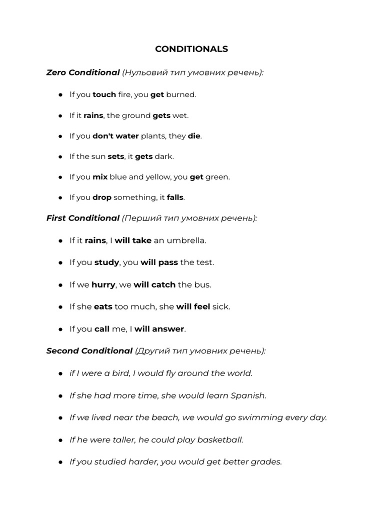 Understanding English Conditionals | PDF