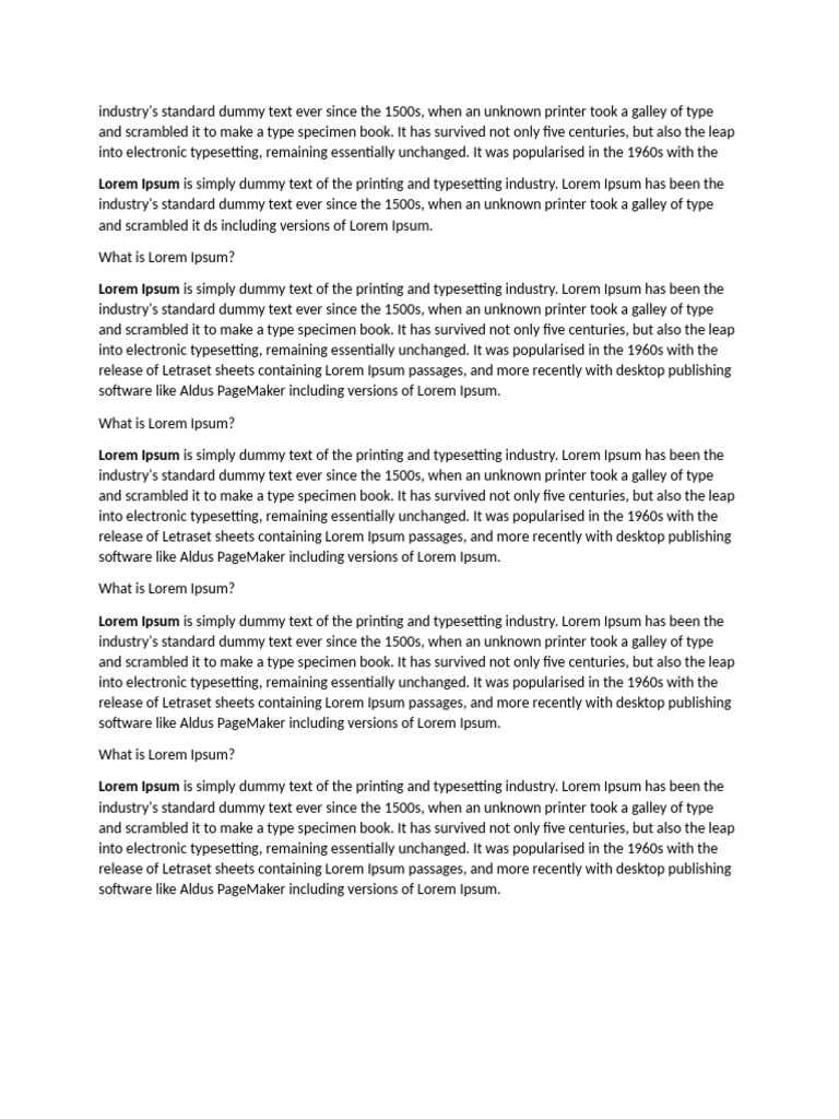 History and Use of Lorem Ipsum Text | PDF | Publishing | Printing