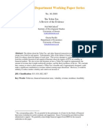 Economics Department Working Paper Series: No. 16-2010 The Tobin Tax A Review of The Evidence