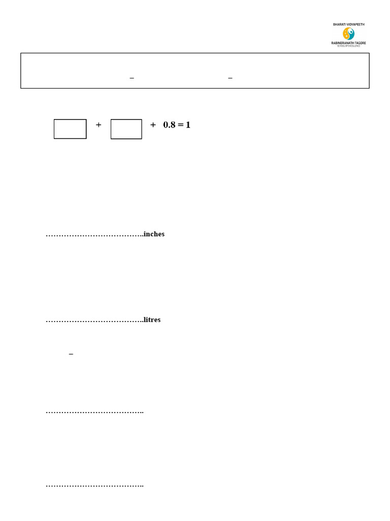 Grade IV - Math - Unit 5-WS - QP | PDF