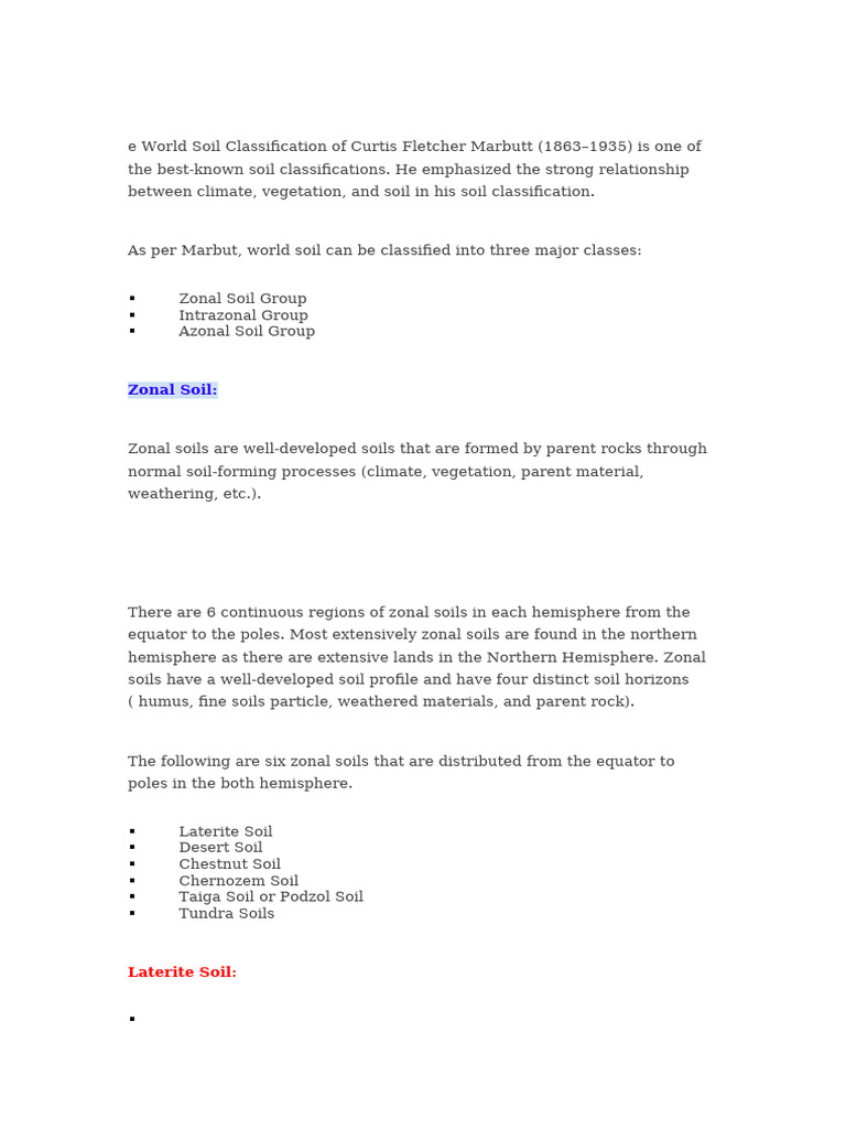 Zonal, Azonal, and Intrazonal Soils Explained | PDF | Soil | Desert