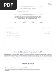 Temp Mail - Disposable Temporary Email