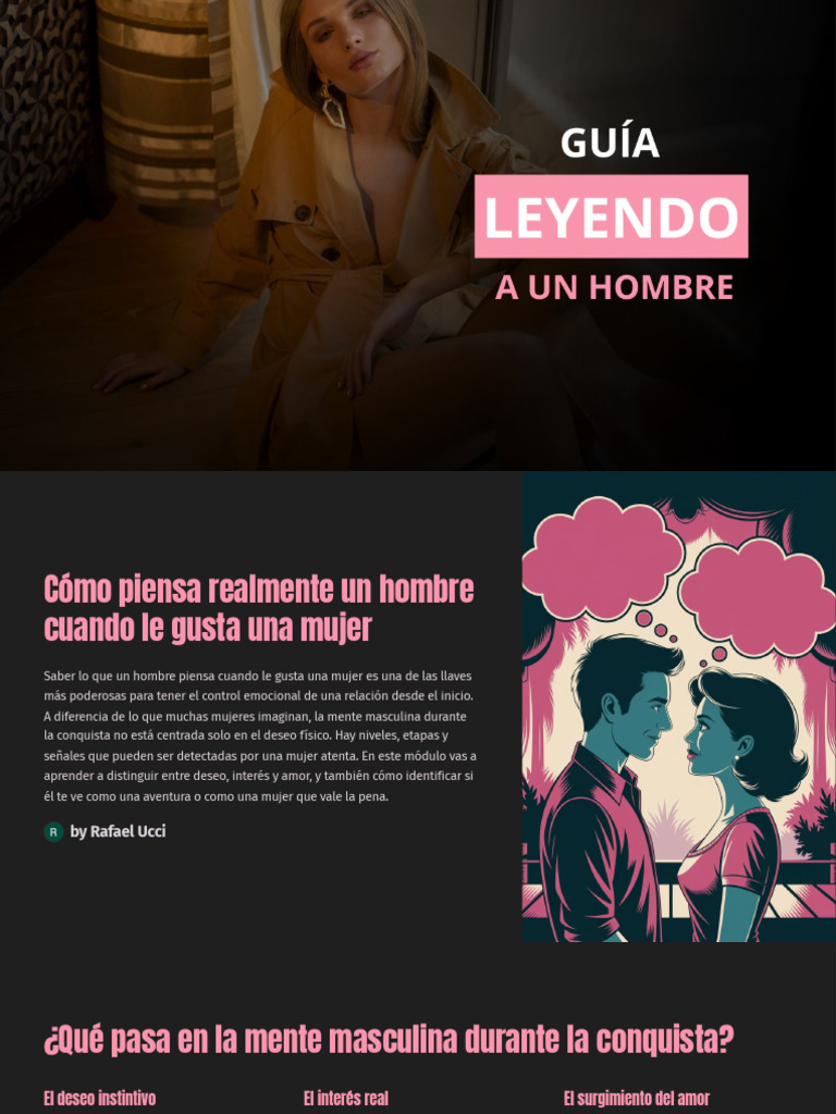 Guía Leyendo A Un Hombre | PDF | Amor | Las emociones