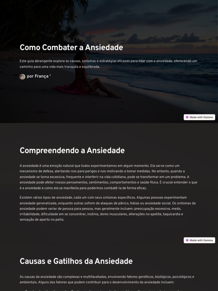 Estratégias para Combater a Ansiedade | PDF | Ansiedade | Pensamento