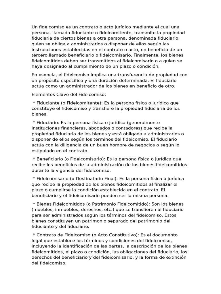 Guía Completa sobre Fideicomisos | PDF | Justicia | Crimen y violencia