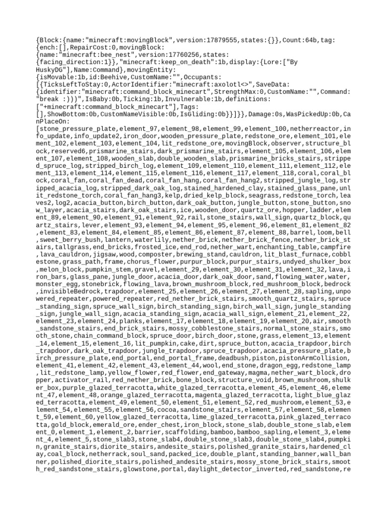 Minecraft Moving Block Command | PDF | Materials