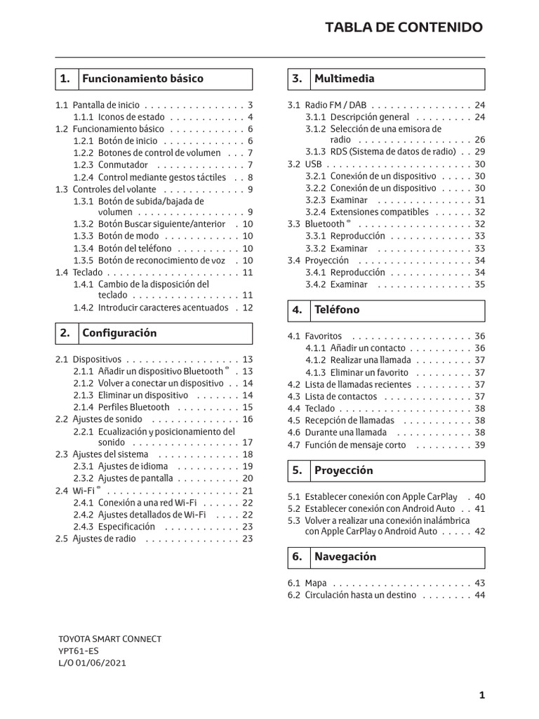 Guía de Uso de Toyota Smart Connect | PDF | Smartphone | Android ...