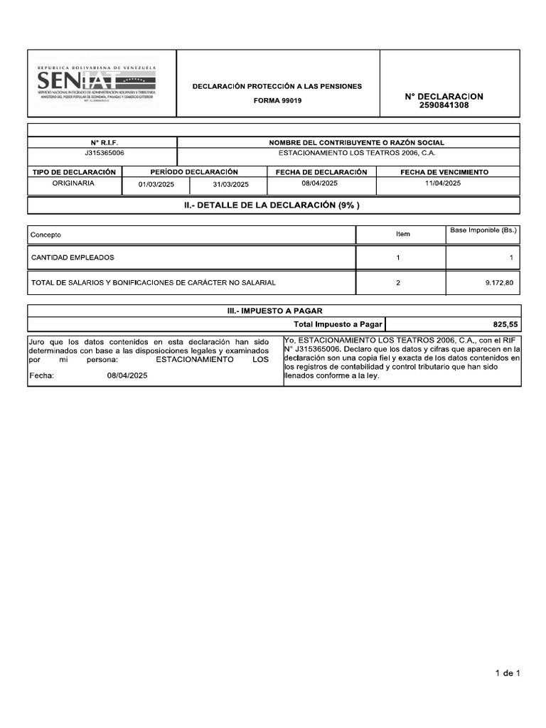 Forma 99019 | PDF