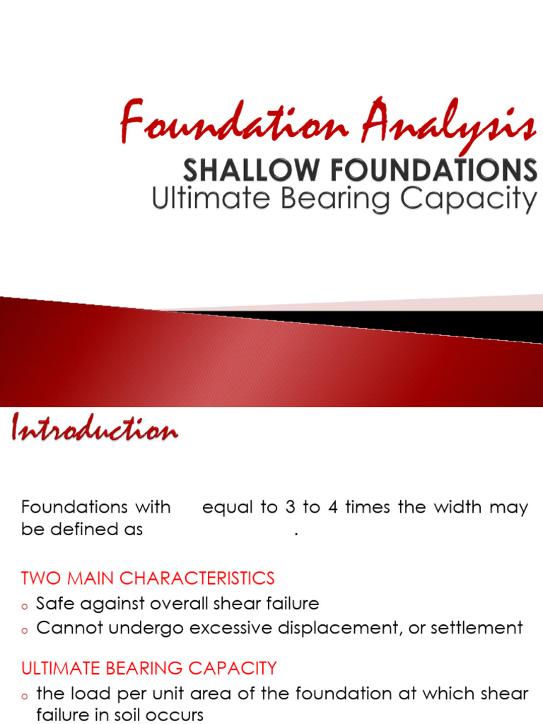 NG Capacity of Shallow Fo | PDF | Mechanics | Applied And ...