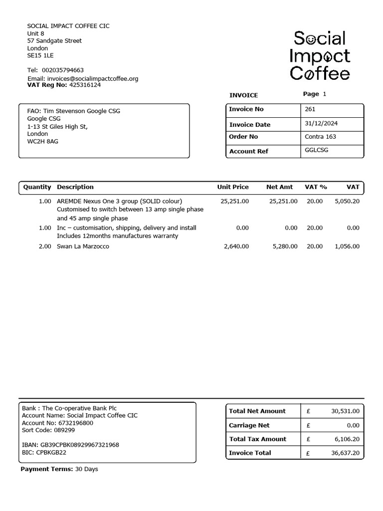 Invoice for AREMDE Nexus One Purchase | PDF