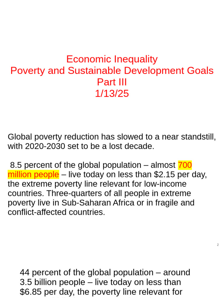 Global Poverty and Inequality Trends | PDF | Poverty | Poverty ...