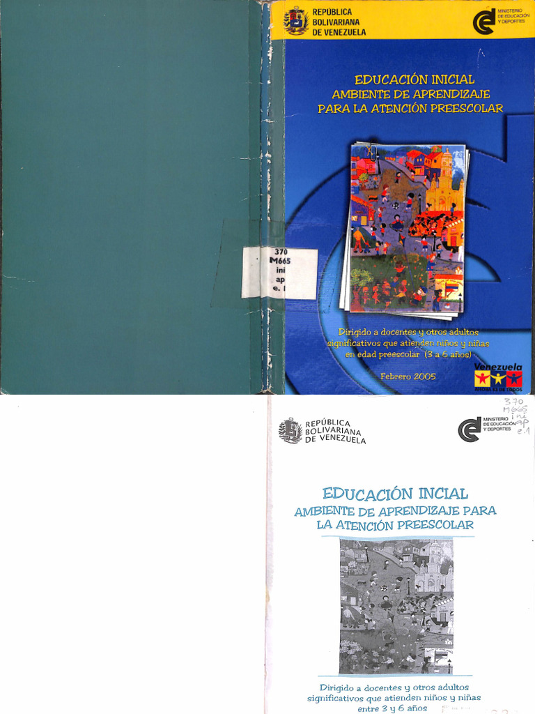 Educacion Inicial Ambiente de Aprendizaje para La Atencion Preescolar | PDF