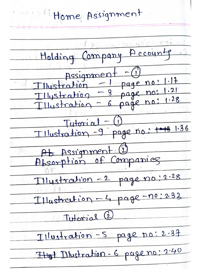 Corporate Account - II (Assignment & Tutorial) | PDF