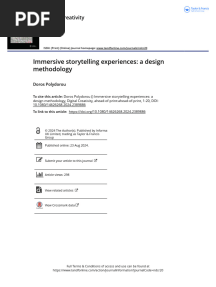 Immersive storytelling experiences  a design methodology