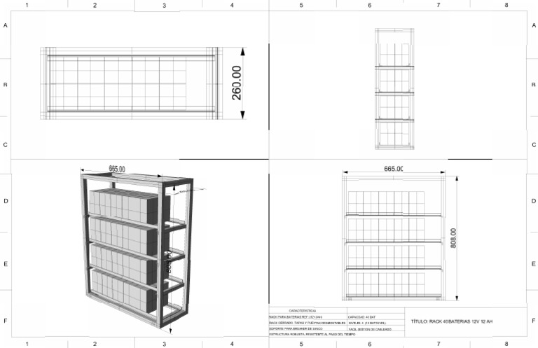 Diseño Rack 40bat 12-12 | PDF