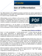Application of Differentiation