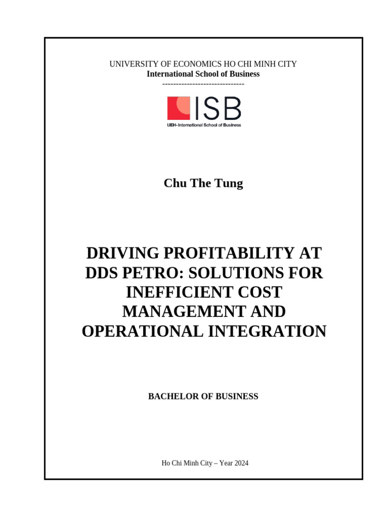 Cost Management Solutions for DDS Petro | PDF | Natural Gas ...
