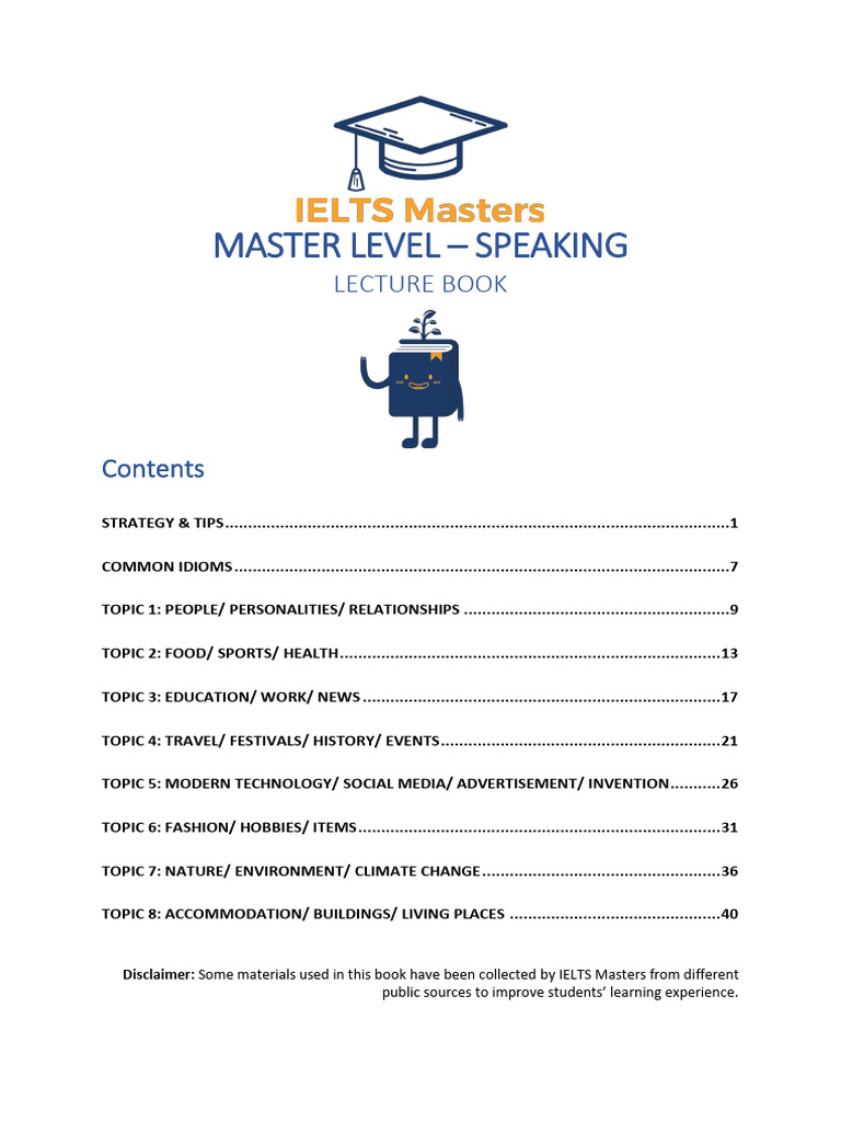 Master Level Speaking Strategies Guide | PDF | Mathematics | Healthy Diet