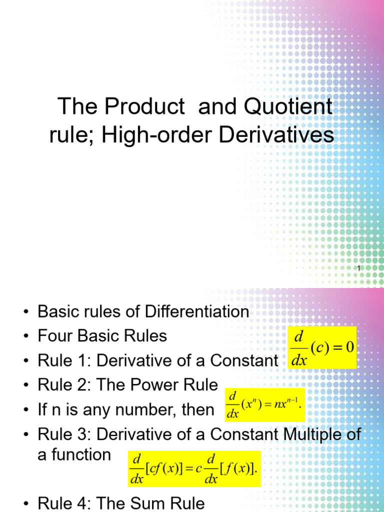 Differentiation Rules Explained | PDF