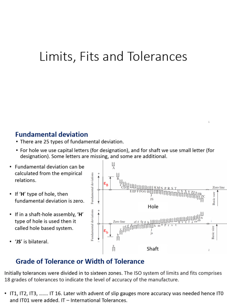 Tolerance Grades and Calculations | PDF | Engineering Tolerance ...