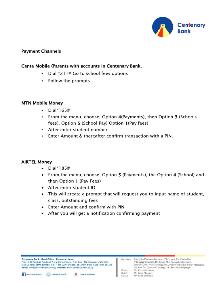 School Fee Payment Methods Guide | PDF