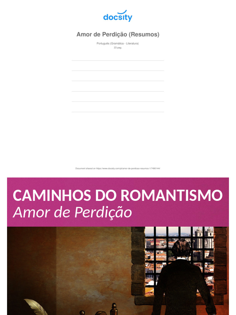 Resumo de Amor de Perdição | PDF