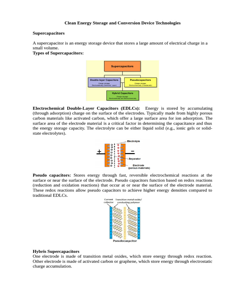 Supercapacitor Technologies Explained | PDF