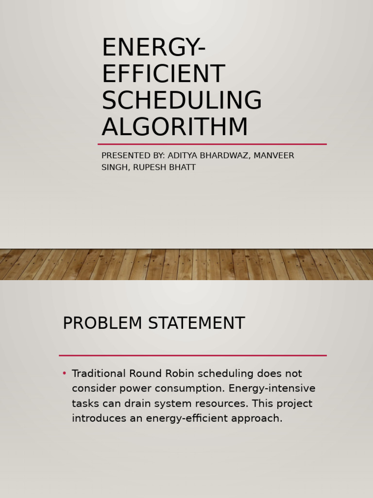 Energy Efficient RR Scheduling | PDF | Scheduling (Computing) | Energy ...