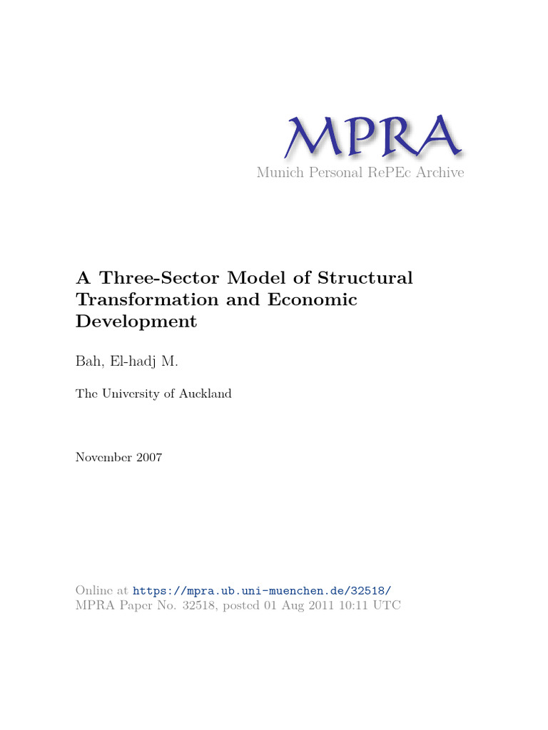 MPRA Paper 32518 | PDF | Developing Country | Labour Economics