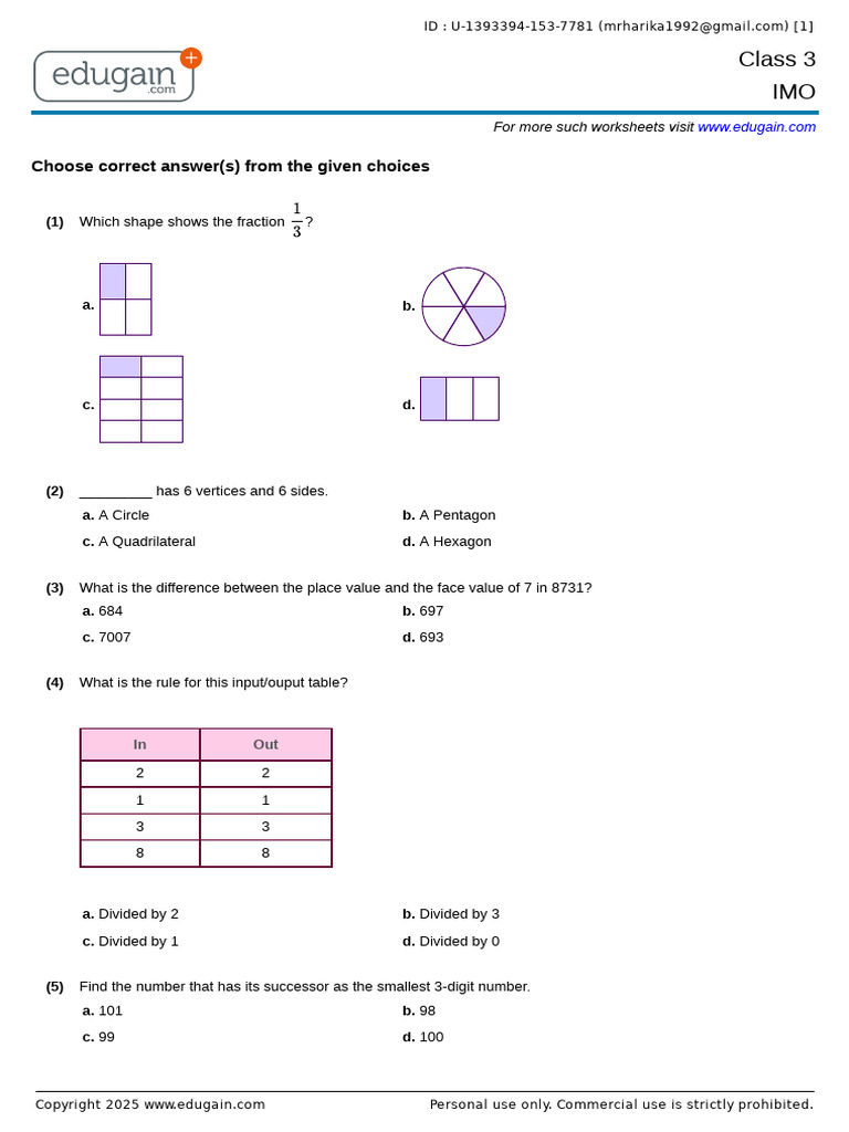 Grade3 1393394 153 7781.q | PDF | Mathematics