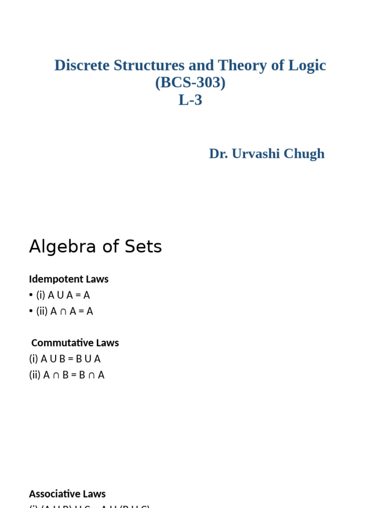 DSTL-L3 | PDF | Element (Mathematics) | Algebra