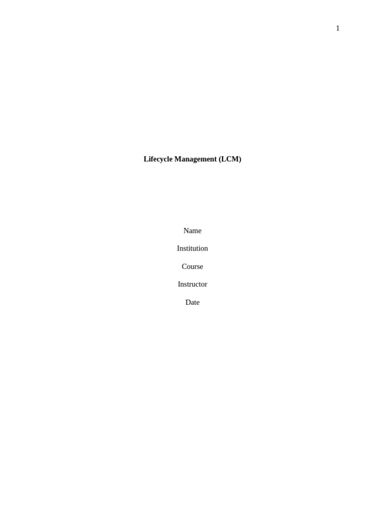 Life Cycle Management | PDF | Life Cycle Assessment