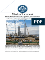 Mission Statement Assignment (Product Development Management &amp; Economics)