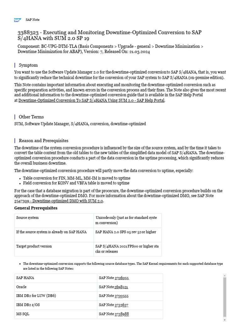 Executing and Monitoring Downtime-Optimized Conversion | PDF ...