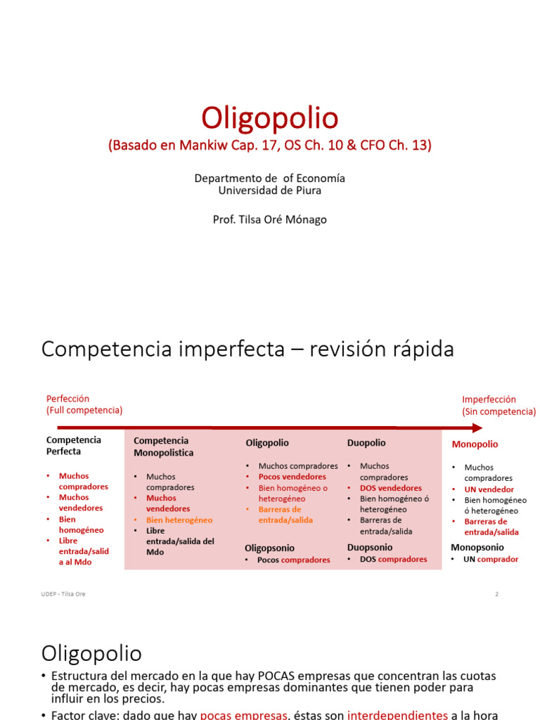 Oligopolio: Estructura y Competencia | PDF | Monopolio | Oligopolio