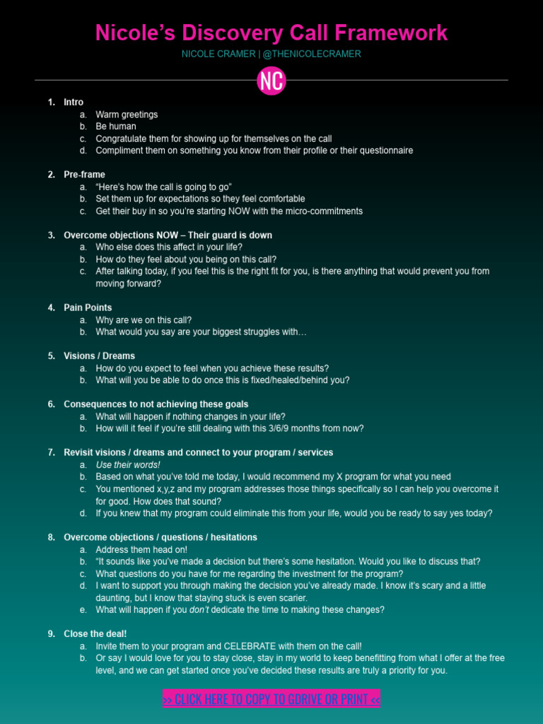 Nicole's+Discovery+Call+Framework | PDF