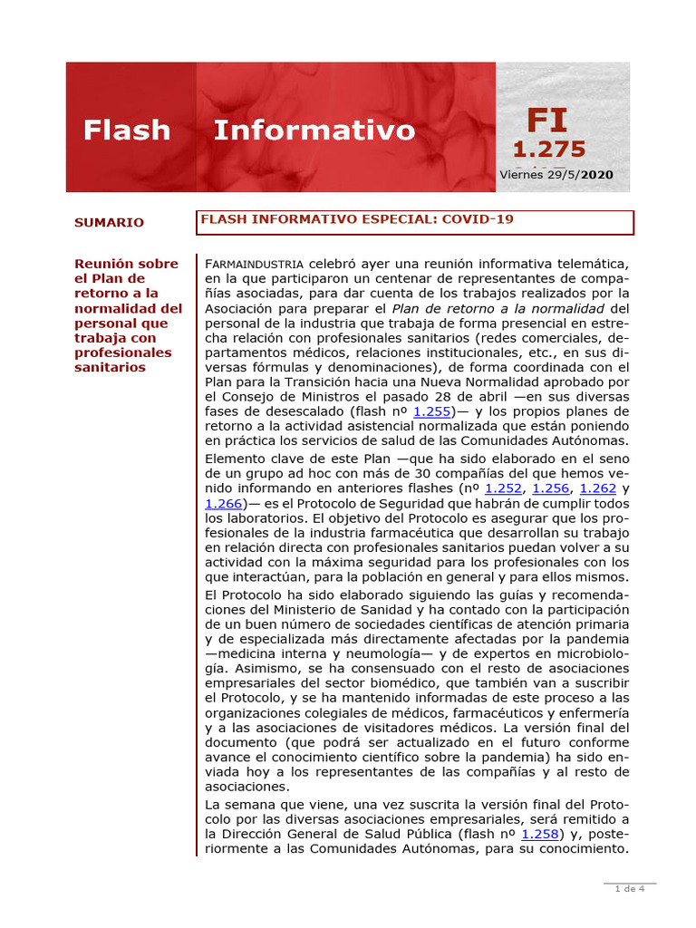 FLASH INFORMATIVO 1275- 29-05-2020 | PDF | Medicamentos con receta ...
