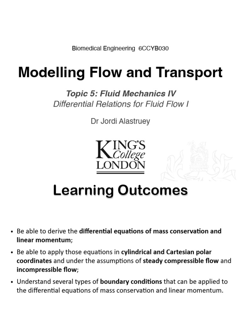 Fluid Mechanics: Mass & Momentum Equations | PDF | Fluid Dynamics ...