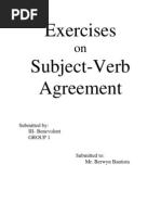 Subject Verb Agreement Exercises