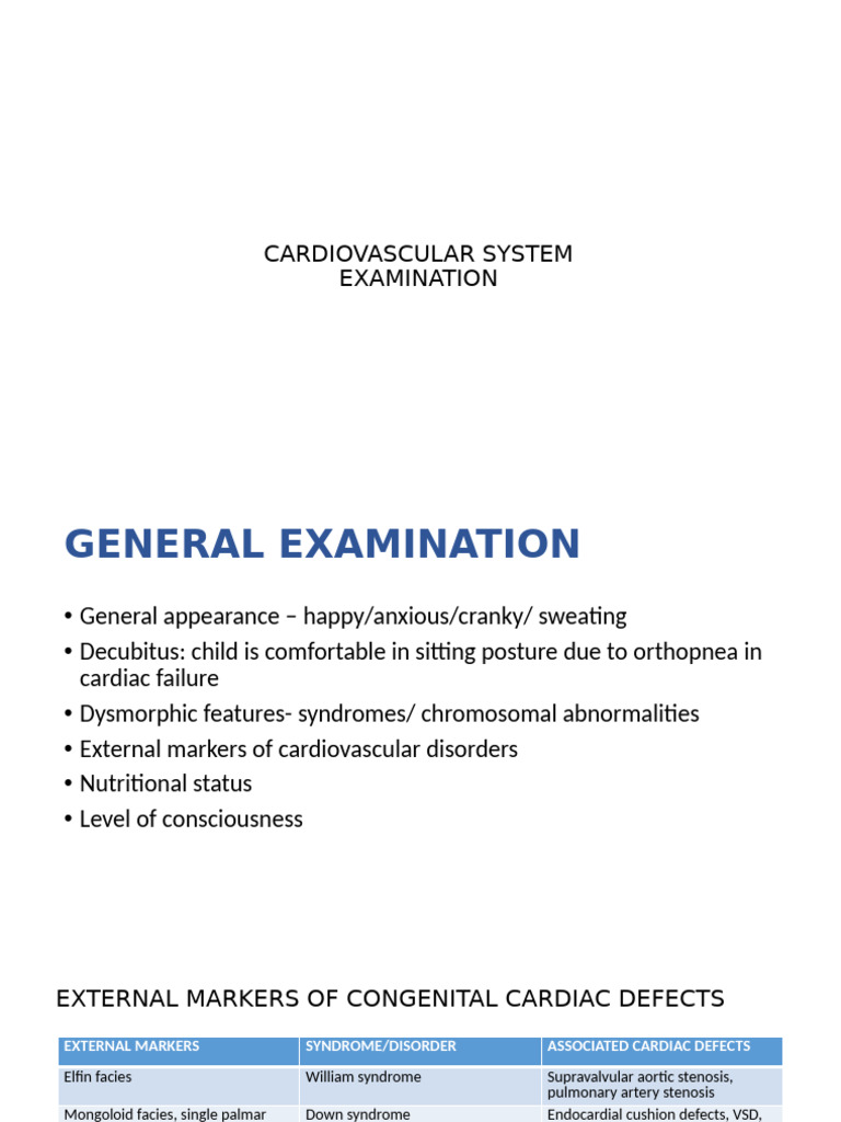 Cardiovascular System Examination Guide | PDF | Pulse | Heart Valve