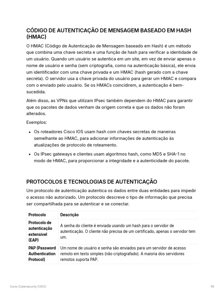 HMAC e Autenticação em Redes Cisco | PDF | Rede de computadores ...