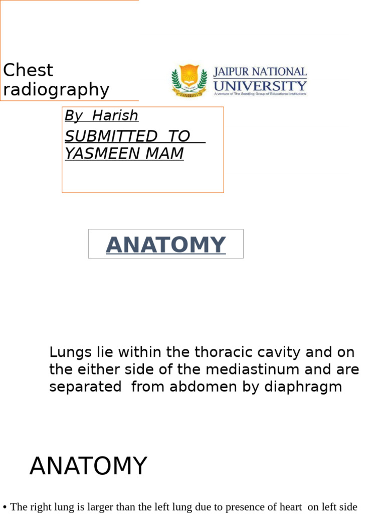 Chest Radiography (1) Harish | PDF | Lung | Thorax