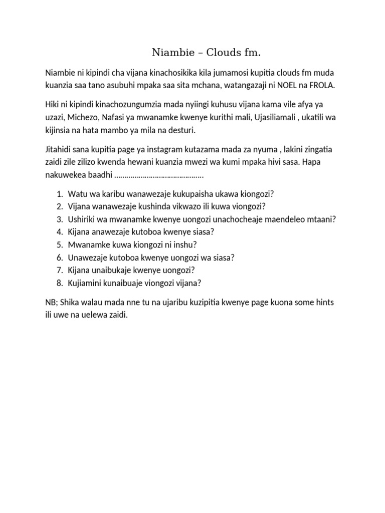 Niam Bie | PDF